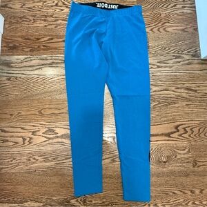 Nike Women’s M Bright Blue Athletic Leggings with Branded Waistband